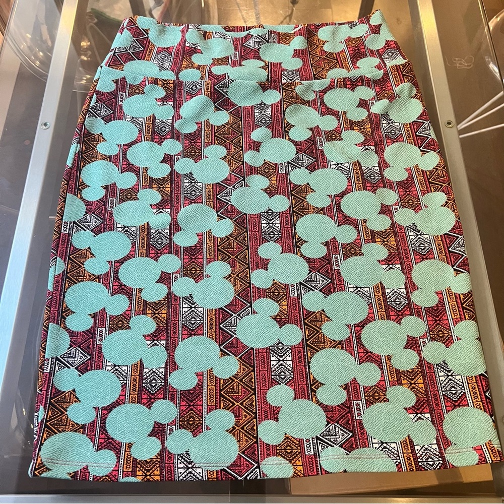 Disney Micky Mouse Patterned Pencil Skirt LuLaRoe